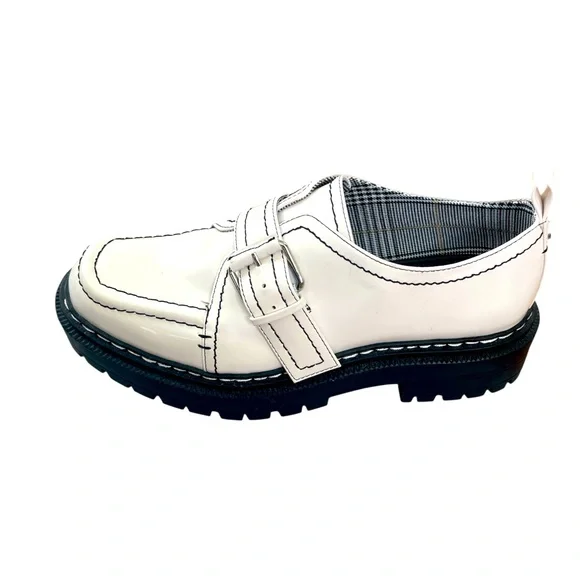 Sam Edelman NWOT Circus NY Womens White Retro Style Chunky Adj. Strap Loafer 9.5 - Picture 5 of 8